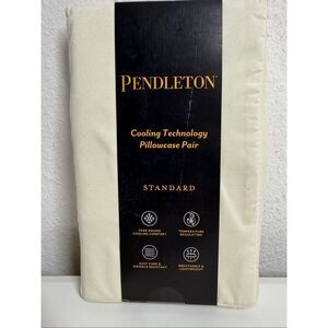 NWT Pendleton Cream Ivory Cooling Technology STANDARD Pillowcase Pair